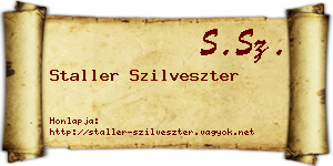 Staller Szilveszter névjegykártya